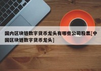 国内区块链数字货币龙头有哪些公司股票[中国区块链数字货币龙头]