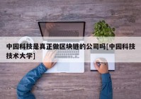 中园科技是真正做区块链的公司吗[中园科技技术大学]